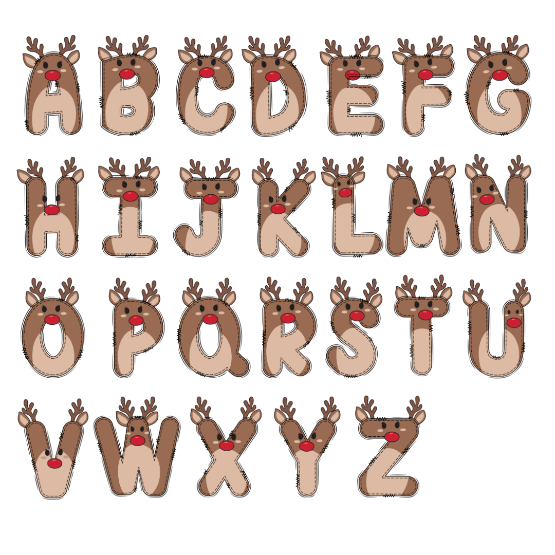 Personalised Red reindeer letter christmas mug filled with Cadbury Chocolates