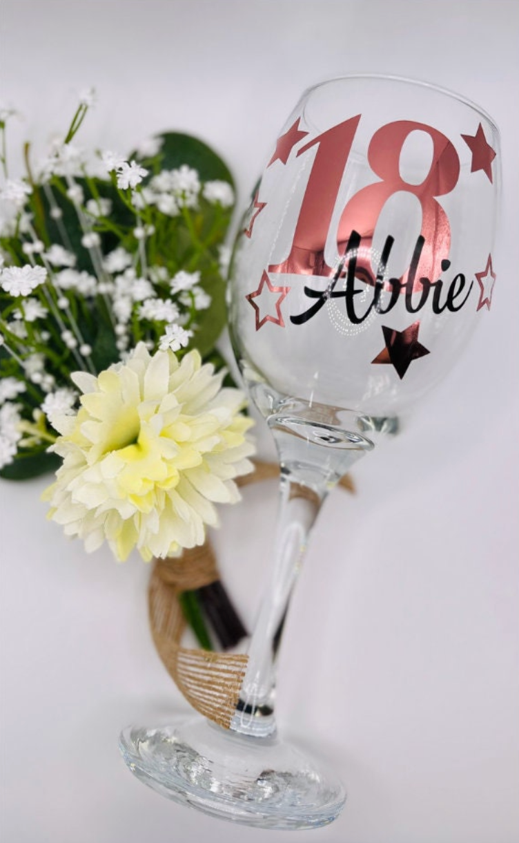 Personalised Celebration Wine Glass - birthday gift
