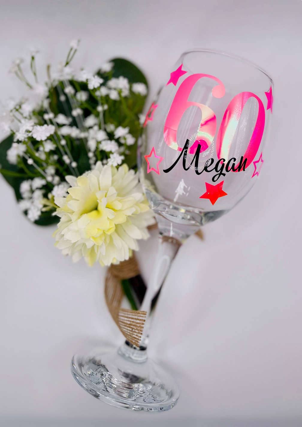 Personalised Celebration Wine Glass - birthday gift