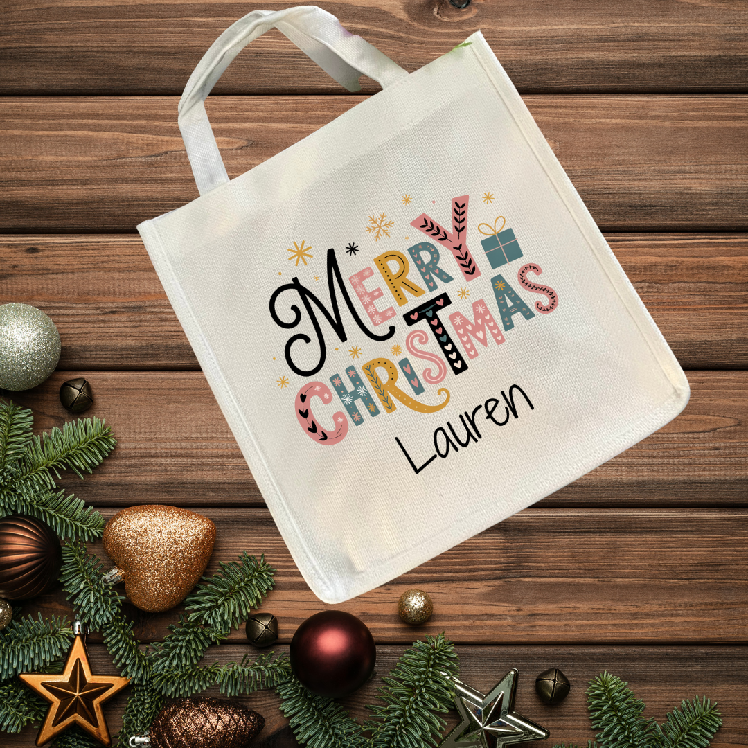 Personalised pink handled and pink insert Christmas Mug filled with chocolates