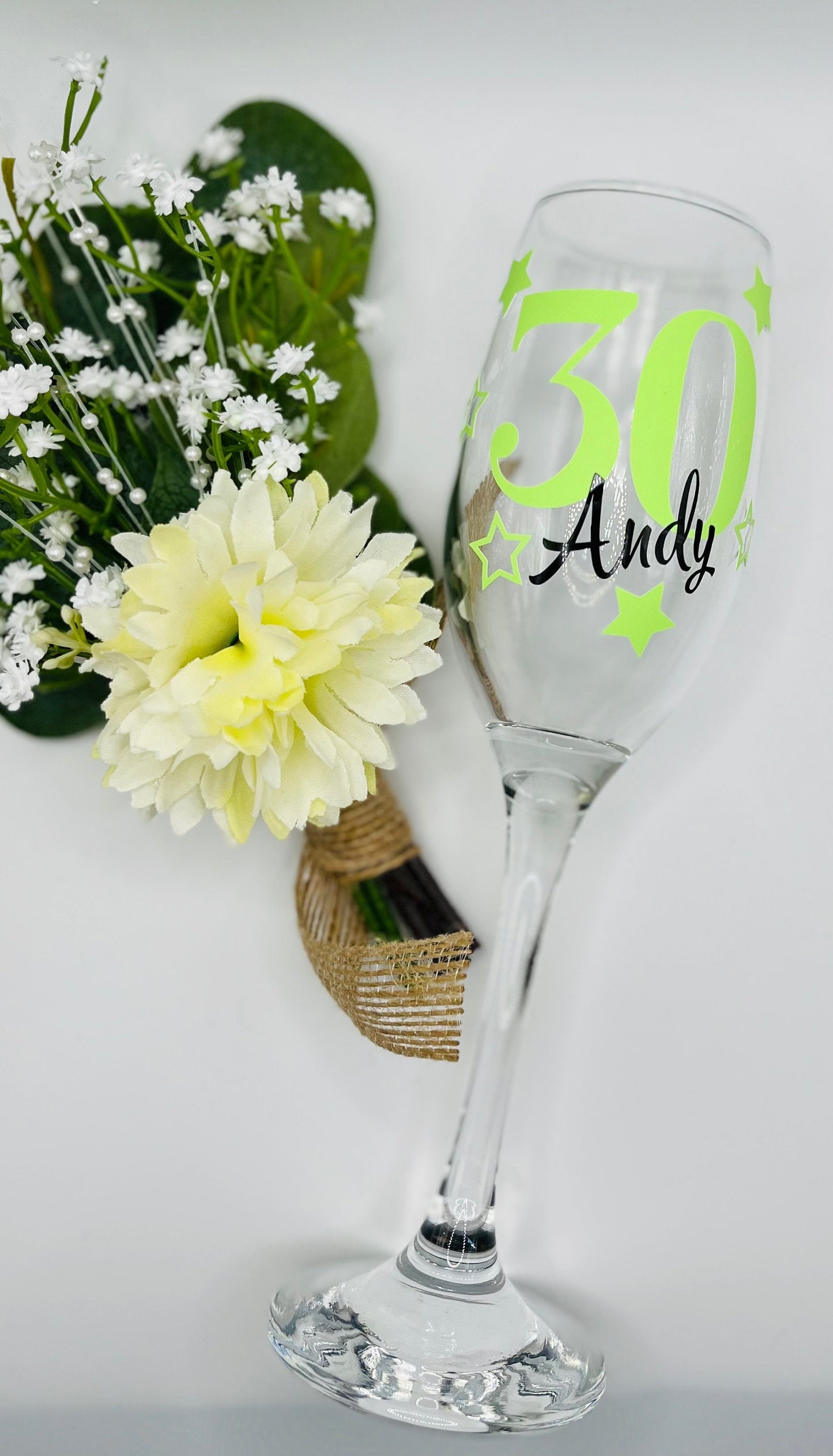 Personalised Celebration Glass birthday gift for her gift for him Gift for 18th 21st 30th 40th 50th 60th 70th Wine Prosecco Milestone