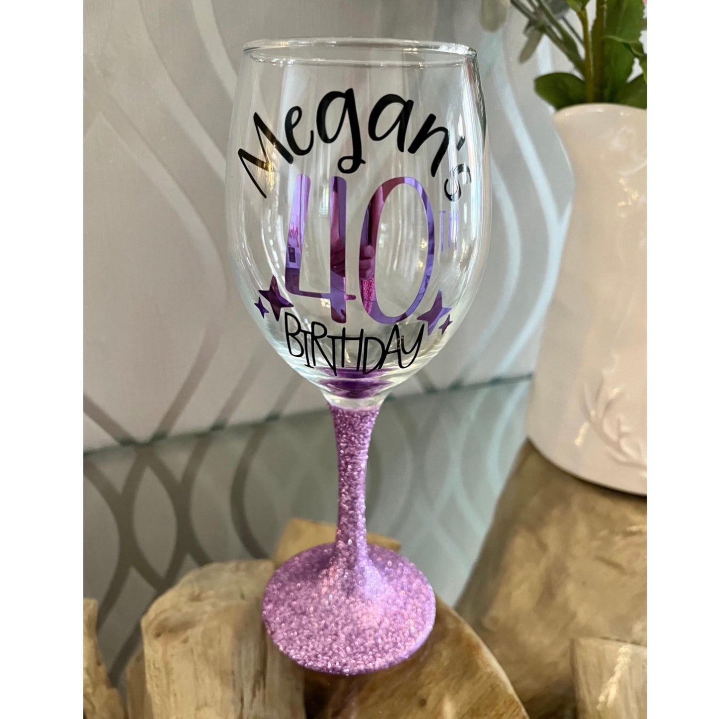 Personalised Birthday Tumbler Glass for 16 18 21 25 30 40 50 60 70 Gift for girl her mum aunt nan gran grandma.
Winney Hill