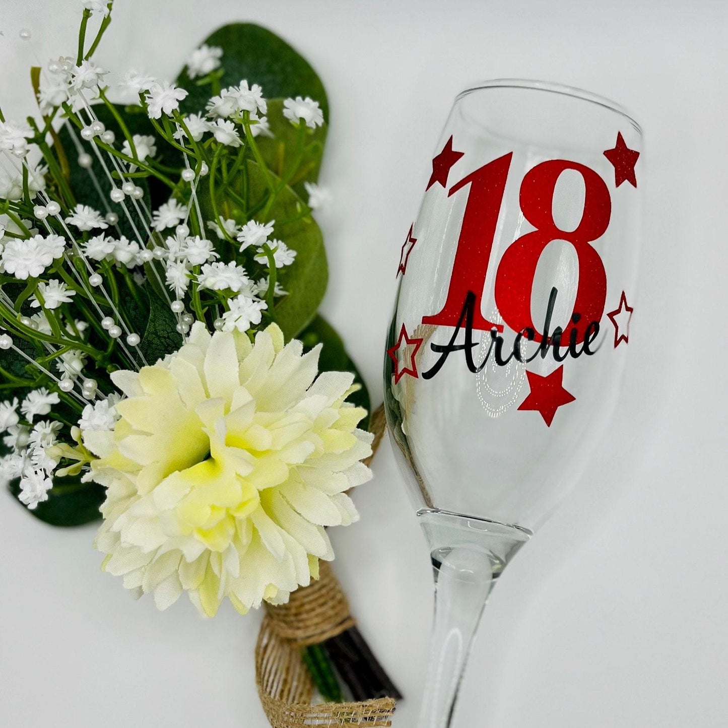Personalised Celebration Glass birthday gift for her gift for him Gift for 18th 21st 30th 40th 50th 60th 70th Wine Prosecco Milestone