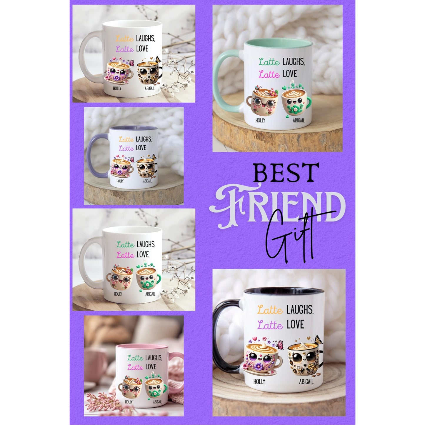 Personalised Best Friend Mug — Custom latte Mug — Thoughtful Gift for Her — Birthday, Thank You, Friend, gift, Christmas