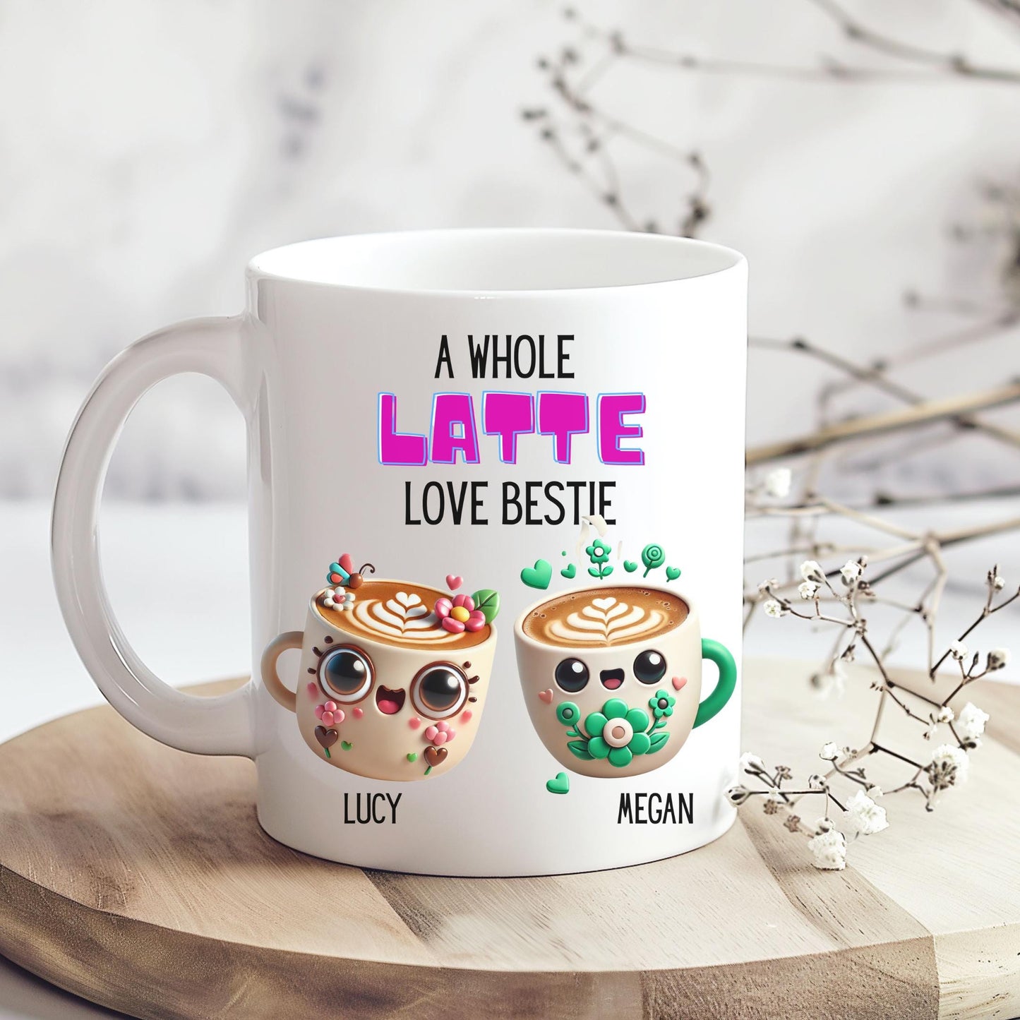 Personalised Best Friend Mug โ Custom latte Mug โ Thoughtful Gift for Her โ Birthday, Thank You, Friend, gift, Christmas, Bestie