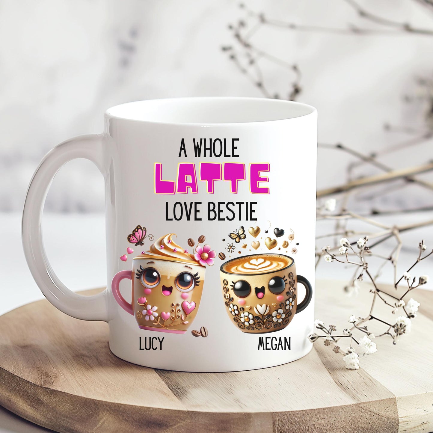 Personalised Best Friend Mug โ Custom latte Mug โ Thoughtful Gift for Her โ Birthday, Thank You, Friend, gift, Christmas, Bestie