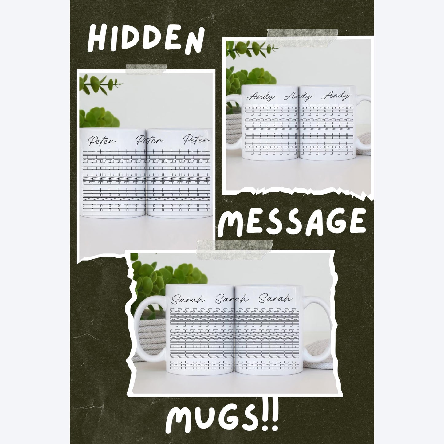 Personalised hidden message Mug — gift for him — Gift for her - Birthday, Thank You, Friend, gift, Christmas, Bestie, secret Santa