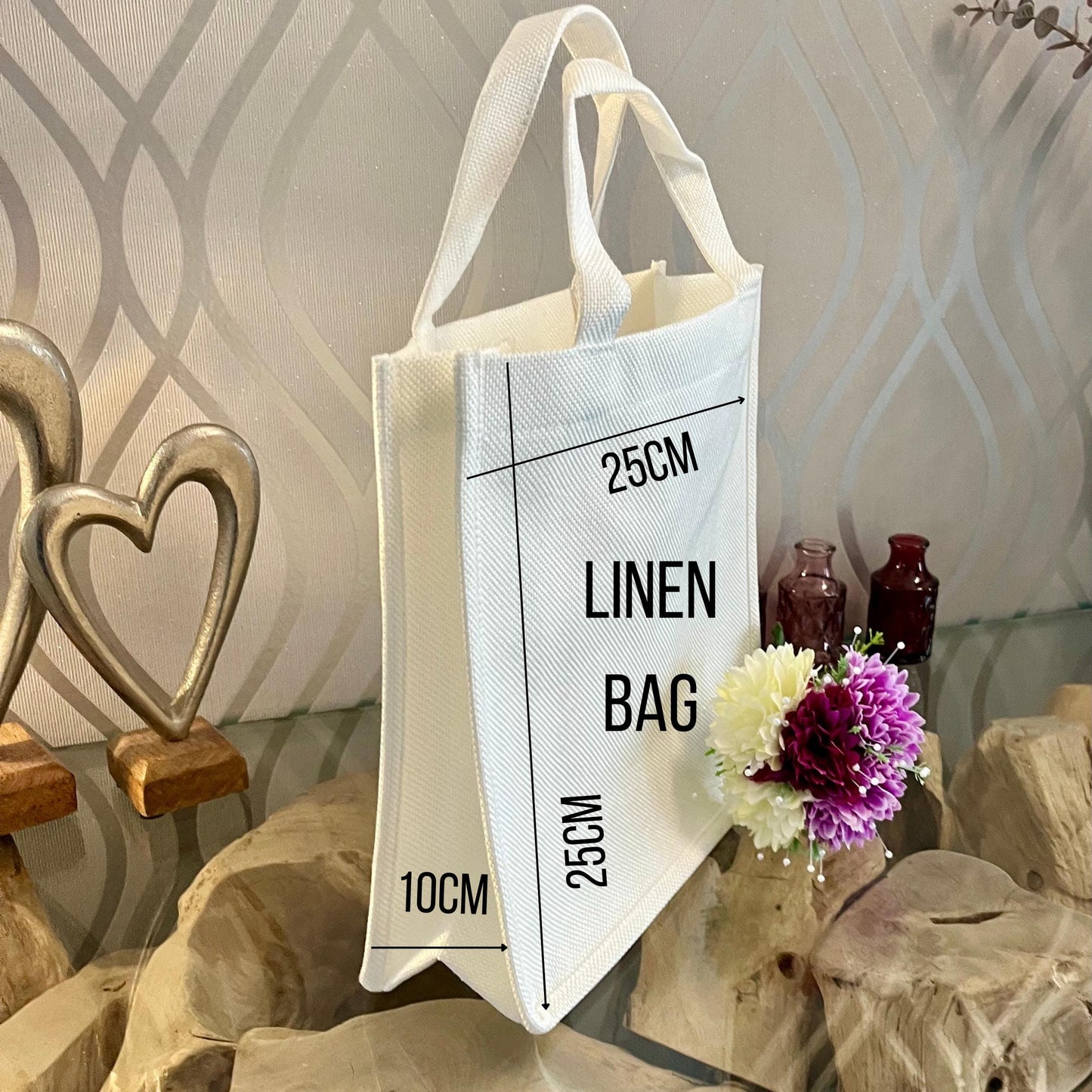 Personalised Birthday Tote Bag – Custom Gift Bag for Glitter Glasses | Small Reusable Gift Bag | party bag | Birthday, Party Favour Bag