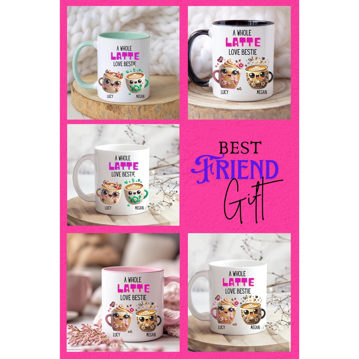 Personalised Best Friend Mug โ Custom latte Mug โ Thoughtful Gift for Her โ Birthday, Thank You, Friend, gift, Christmas, Bestie