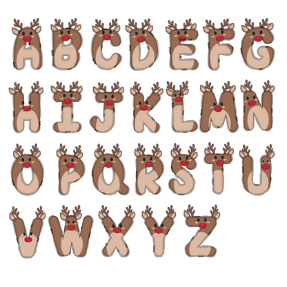 Personalised Red reindeer letter christmas mug filled with Cadbury Chocolates