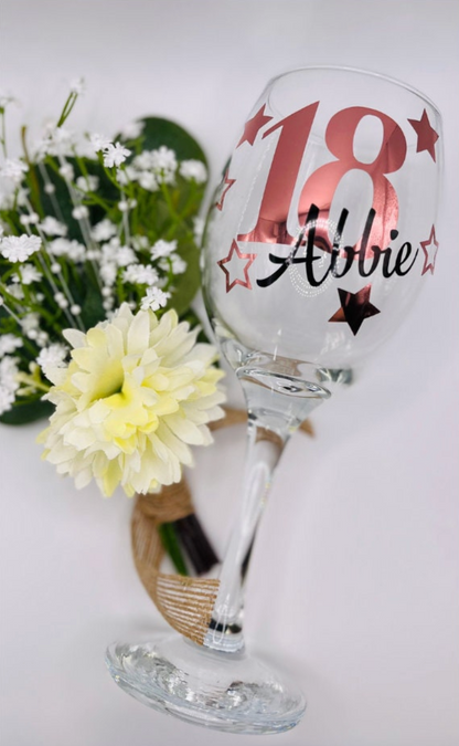Personalised Celebration Wine Glass - birthday gift
