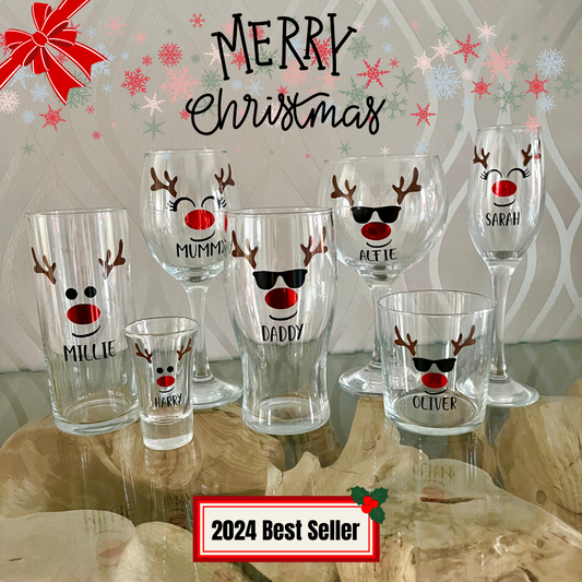 Unique Personalised Christmas Glass - Secret Santa Surprise, Stocking filler