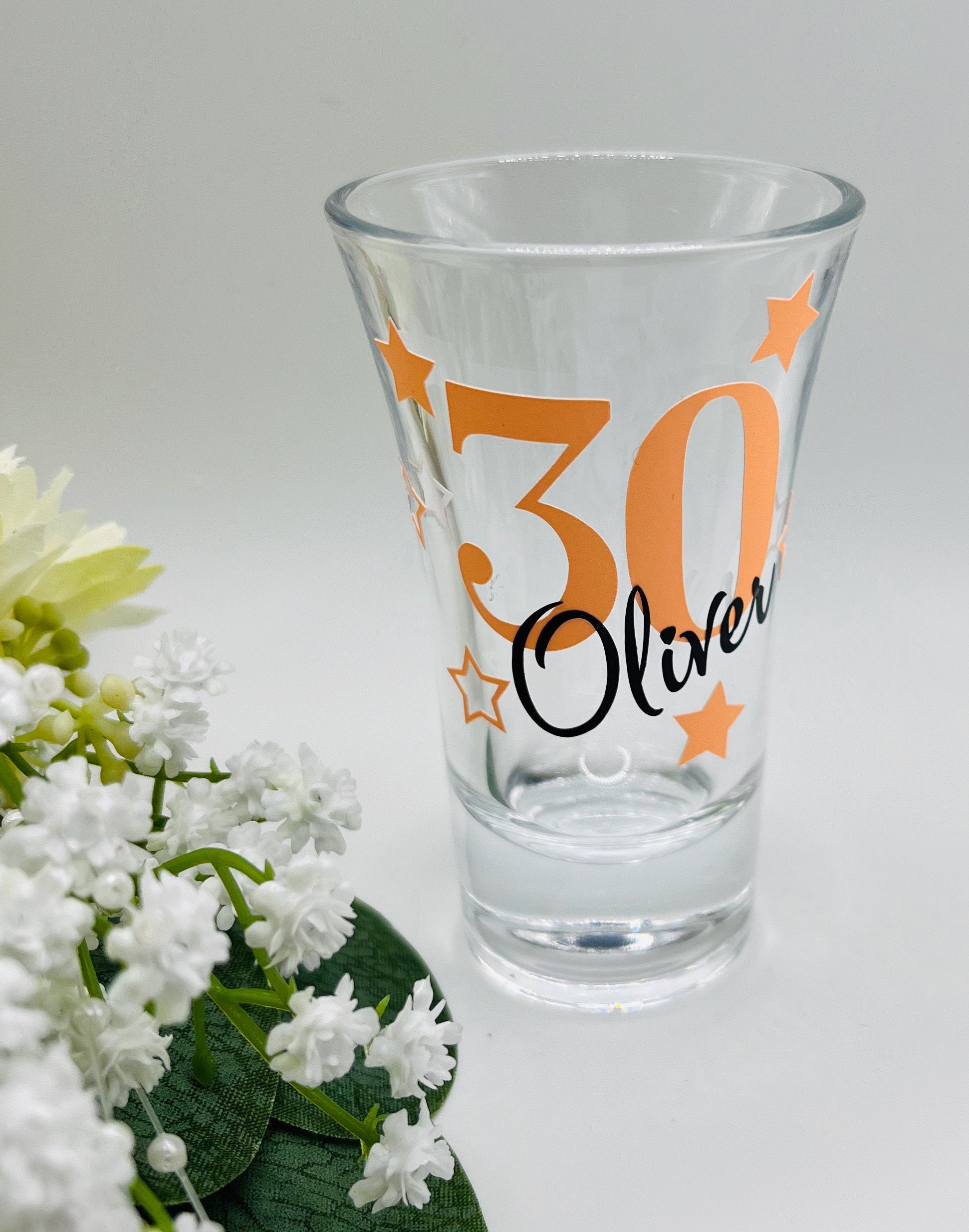 Personalised Shot glasses for a special birthday. A gift for him her brother sister best friend mum dad. A gift under £10