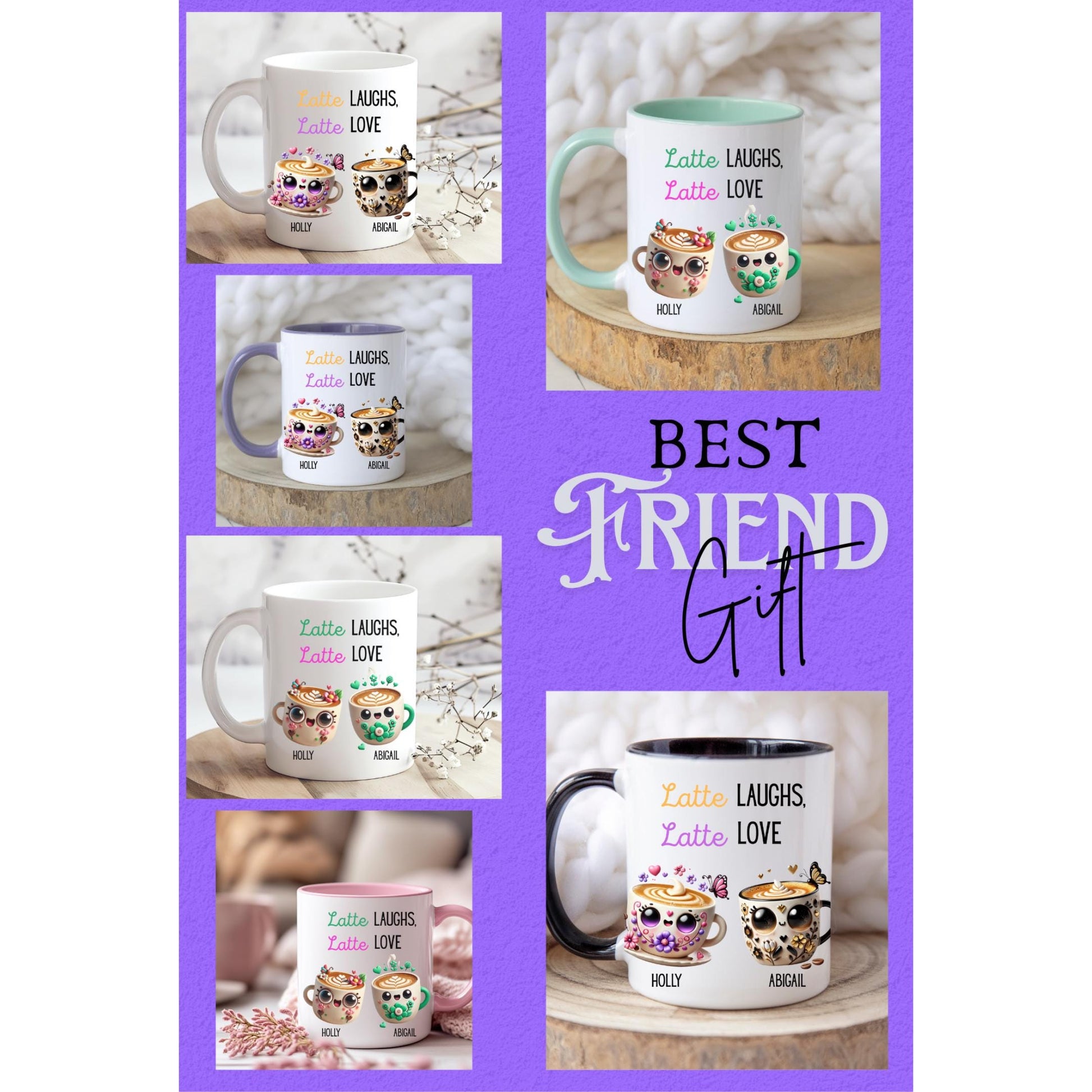Personalised Best Friend Mug — Custom latte Mug — Thoughtful Gift for Her — Birthday, Thank You, Friend, gift, Christmas