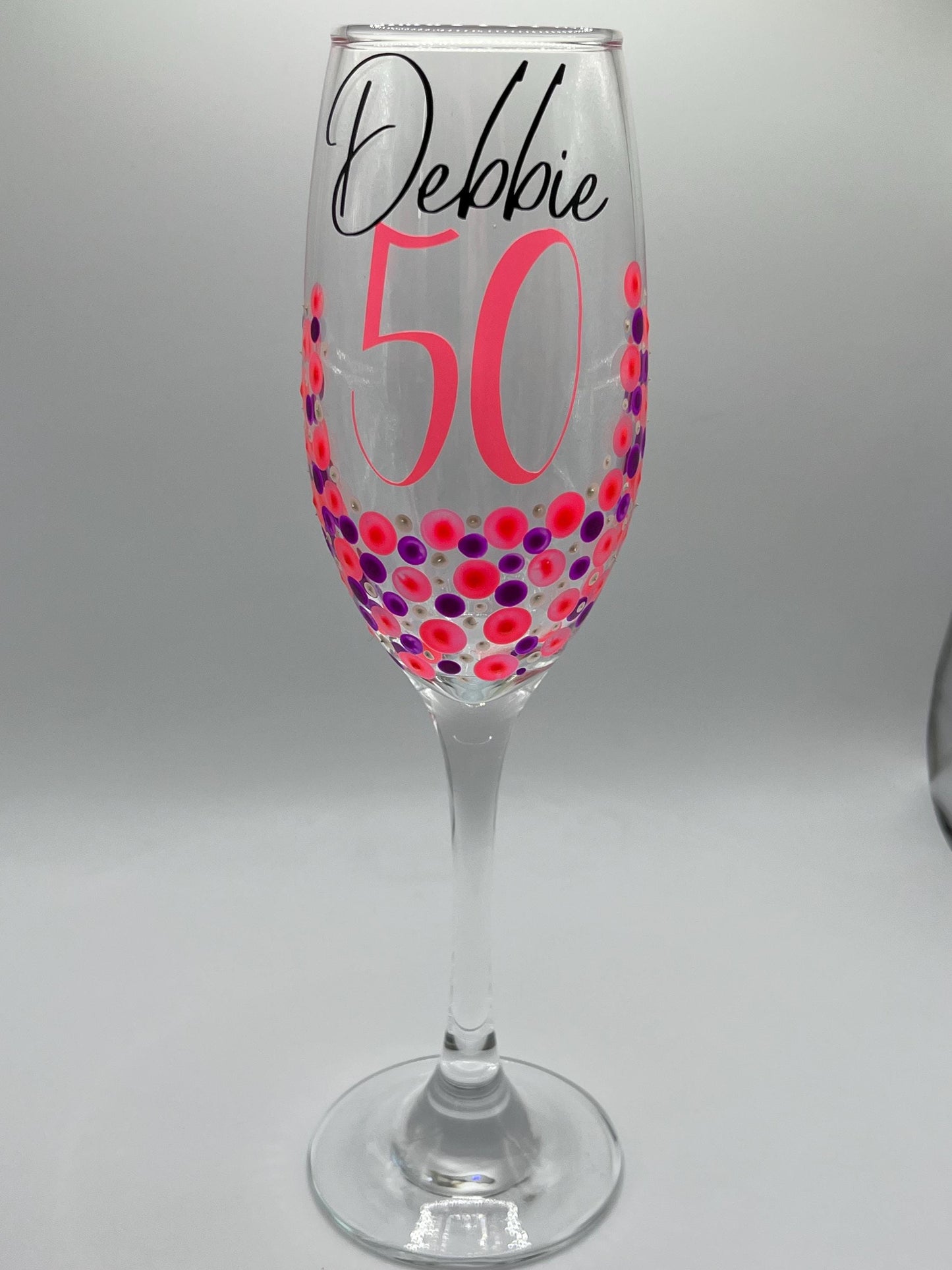 Personalised Birthday Shot Glasses – Custom Name & Age – Hand-Painted Dot Design – 18th, 21st, 30th, 50th Gift – Party Favour or Keepsake