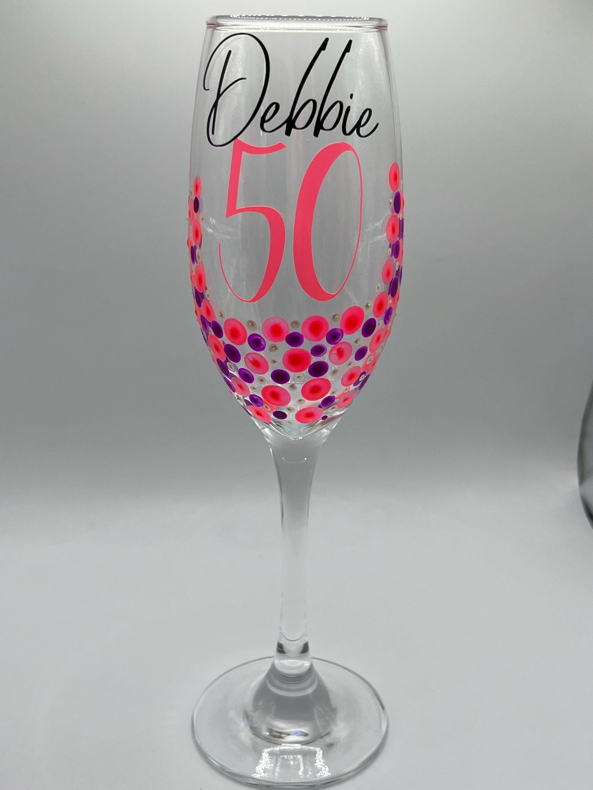 Personalised Birthday Shot Glasses – Custom Name & Age – Hand-Painted Dot Design – 18th, 21st, 30th, 50th Gift – Party Favour or Keepsake
