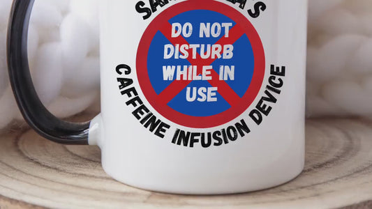 Personalised Coffee Mug – "Do Not Disturb While in Use" – Custom Name Caffeine Infusion Cup – Funny Gift for Coffee Lovers & Coworkers