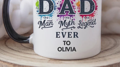 Best Dad Ever! Mug – The Man. The Myth. The Legend. – Funny Father’s Day Gift, Dad Birthday Coffee Cup, Gift for Him, Papa, Daddy Present
